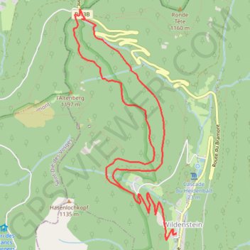 Trace GPS Wildenstein - Col du Bramont, itinéraire, parcours