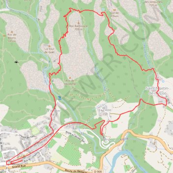 Trace GPS Trail du Caroux 2023 10 km (Officiel)-15974830, itinéraire, parcours