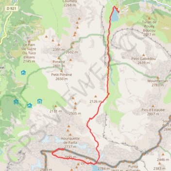 Trace GPS Astazou par les Gloriettes, itinéraire, parcours