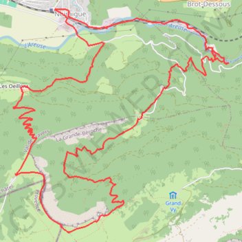Trace GPS Creux du Vent et Gorges de l'Areuse, itinéraire, parcours