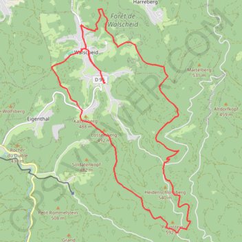 Trace GPS Circuit Le Tour de Walscheid, itinéraire, parcours