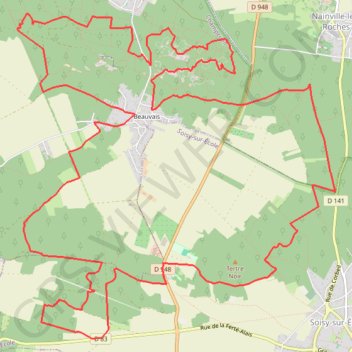 Trace GPS Forêt des Grands Avaux, itinéraire, parcours