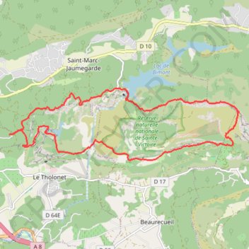Trace GPS Sainte Victoire, itinéraire, parcours