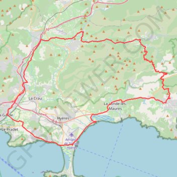 Trace GPS Col de Babaou - La Garde, itinéraire, parcours