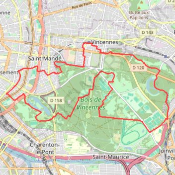 Trace GPS PAMO - Vincennes Parc Floral-18551646, itinéraire, parcours