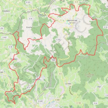 Trace GPS Randonnée en Pays de Belmont-de-la-Loire - Arcinges, itinéraire, parcours