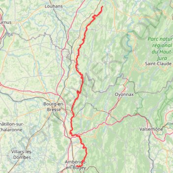 Trace GPS Traversée du Revermont (Jura), itinéraire, parcours