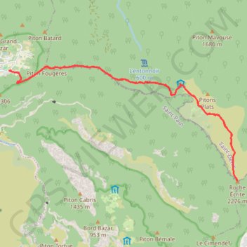 Trace GPS Randonnée de la Roche Écrite par Dos d'Âne à la Réunion, itinéraire, parcours
