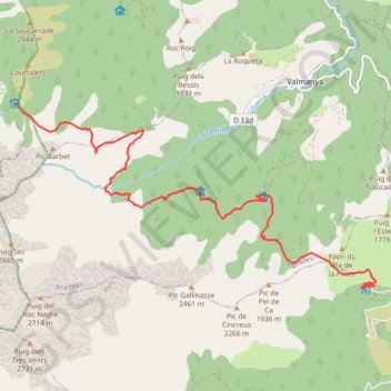 Trace GPS GR10 Cortalets - Batère, itinéraire, parcours