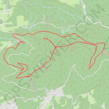 Trace GPS Saint-Dié-des-Vosges, le massif de l'Ormont, itinéraire, parcours