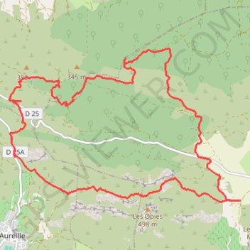 Trace GPS Entre Opies et Gros Calan, itinéraire, parcours