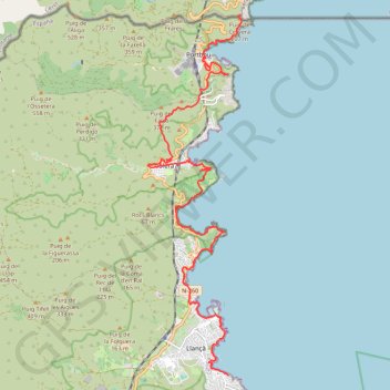 Trace GPS De Llança au pic Cerbère, itinéraire, parcours
