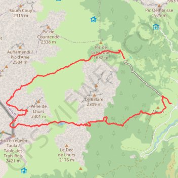 Trace GPS Pic de Pèneblanque (Lescun), itinéraire, parcours