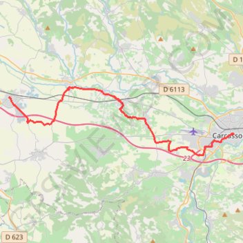 Trace GPS 44 carcassonne - bram 30, itinéraire, parcours