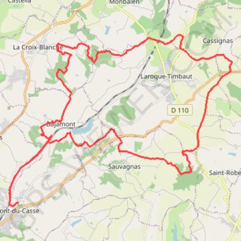 Trace GPS Rando du club Pont du Casse, itinéraire, parcours