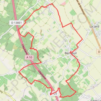 Trace GPS circuit 2 les Frettes de Berneuil, itinéraire, parcours
