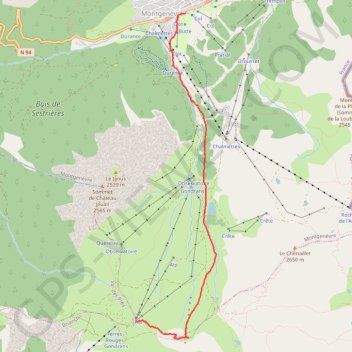 Trace GPS trace sources de la Durance, itinéraire, parcours