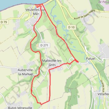 Trace GPS La Vallée de la Veulettes, itinéraire, parcours