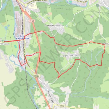 Trace GPS Circuit pédestre à Etival Clairefontaine, Vosges, itinéraire, parcours