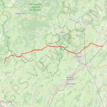 Trace GPS Bourges (18) - Breurey-lès-Faverney (70) - Étape 3 - De La Nocle-Maulaix à Dennevy, itinéraire, parcours