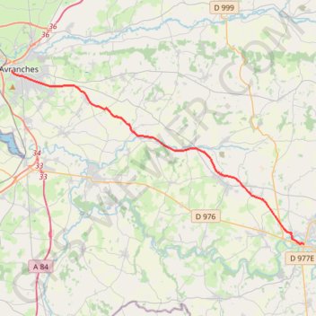 Trace GPS De Saint-Hilaire-du-Harcouët à Avranches, itinéraire, parcours