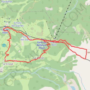 Trace GPS Le Mont Lachat, itinéraire, parcours