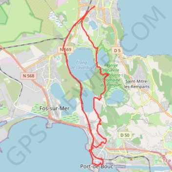 Trace GPS Rassuen - Port de Bouc, itinéraire, parcours