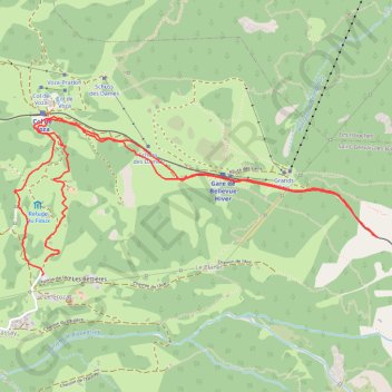 Trace GPS Vers le Mont Lachat, itinéraire, parcours