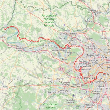Trace GPS GR2 De Paris (Ile-de-France) à Gommecourt (Yvelines), itinéraire, parcours