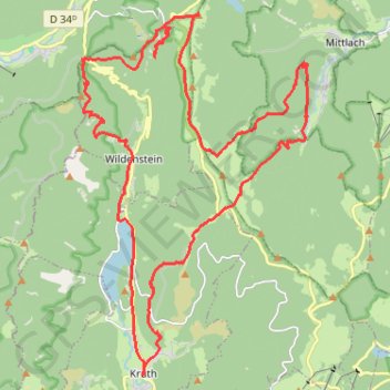 Trace GPS Autour du fond de vallée, itinéraire, parcours