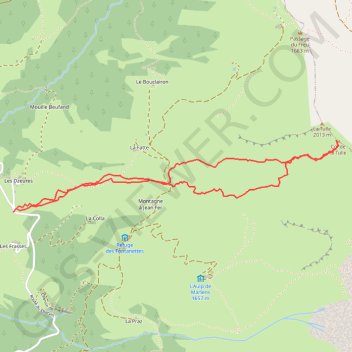 Trace GPS Col de la Tulle (Aravis), itinéraire, parcours