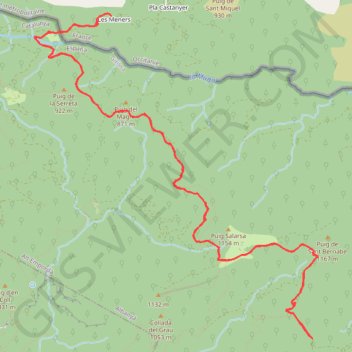 Trace GPS Vileroga-Puig de Bessagoda, itinéraire, parcours