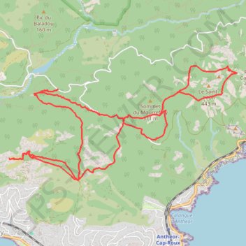 Trace GPS Grenouillet, Col du St Pilon Col du Cap Roux, itinéraire, parcours