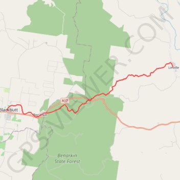 Trace GPS Blackbutt - Linville, itinéraire, parcours