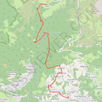 Trace GPS Vallée du Giffre, Samoëns, de Plampraz au Croz d'en Haut, itinéraire, parcours