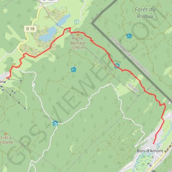 Trace GPS Bois d'Amont - bellefontaine, itinéraire, parcours