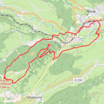 Trace GPS Col de la Molède, itinéraire, parcours