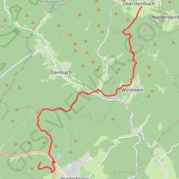 Trace GPS Crêtes des Vosges - Jour 1, itinéraire, parcours