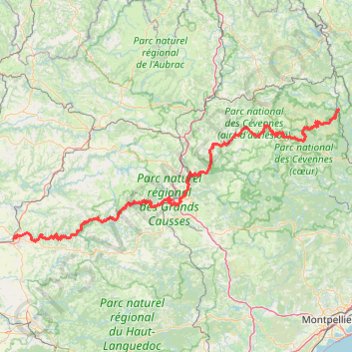 Trace GPS GR®736 Vallée et Gorges du Tarn (Lozère, Aveyron, Tarn) (2022), itinéraire, parcours