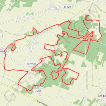 Trace GPS contré VTT, itinéraire, parcours