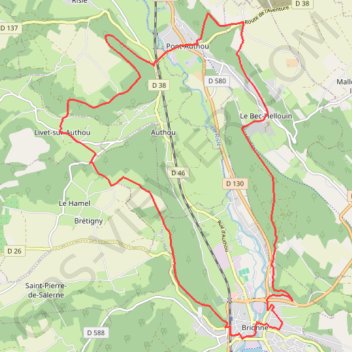 Trace GPS L'abbaye du Bec Hellouin, itinéraire, parcours