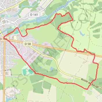 Trace GPS Baugé en Anjou, itinéraire, parcours