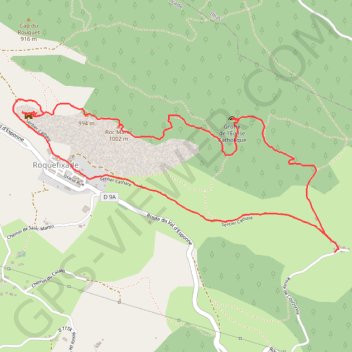 Trace GPS Roquefixade, itinéraire, parcours