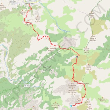 Trace GPS GR20 Carrozzu - Calenzana, itinéraire, parcours