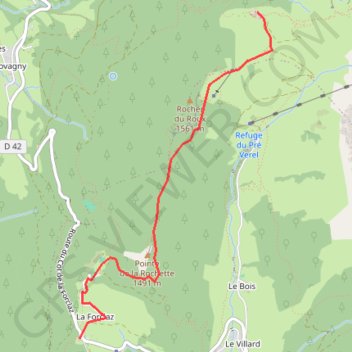 Trace GPS Bornes - Pointe de la Rochette, itinéraire, parcours