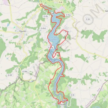 Trace GPS Tour du Lac de Chambon, itinéraire, parcours