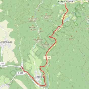 Trace GPS De Graufthal à La Petite-Pierre, itinéraire, parcours