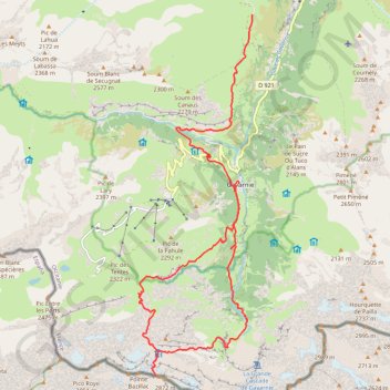 Trace GPS Pyrénées - Gavarnie, itinéraire, parcours