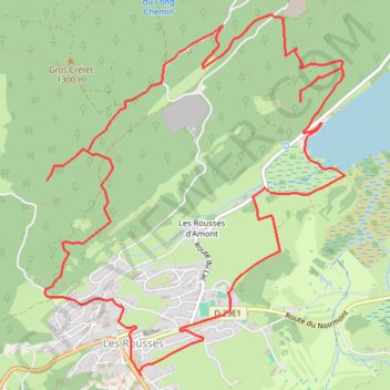 Trace GPS Roche Blanche - Les Rousses, itinéraire, parcours