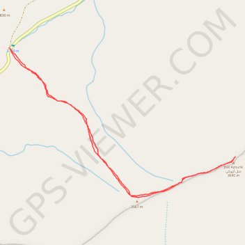 Trace GPS Jebel Azourki, itinéraire, parcours